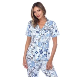 Women's Short Sleeve Top And Pants Pajama Set - White Mark -ChicMama Sales Store GUEST 0017dd70 0d29 4b75 954a a9185d6d0522
