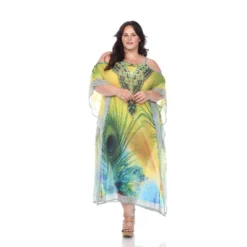 Plus Size Sheer Caftan Maxi Dress - One Size Fits Most Plus - White Mark -ChicMama Sales Store GUEST 0928bf42 016f 4d54 8051 91689104313c