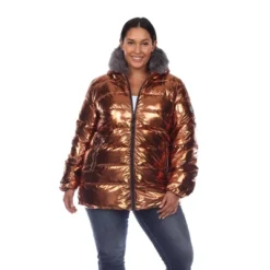Plus Size Metallic Puffer Coat With Hoodie - White Mark 19 Plus Size Metallic Puffer Coat With Hoodie - White Mark -ChicMama Sales Store GUEST 09abe1a2 d4f0 4c8f b563 5c2a7fb108fc