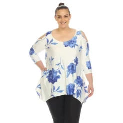 Plus Size Floral Printed Cold Shoulder Tunic -ChicMama Sales Store GUEST 0b4d34dc f43d 4a12 b803 576fb29727bb