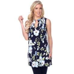 Women's Floral Printed Sleeveless Rosaleen Tunic - White Mark -ChicMama Sales Store GUEST 0bcfbd15 66e2 4860 a920 5e005ba92232