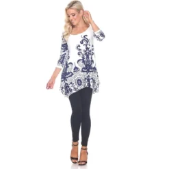 Women's Scoop Neck Printed Yanette Tunic Top - White Mark -ChicMama Sales Store GUEST 0c0a327a 6fcf 401b b7d5 0976fd5b52eb