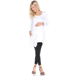 Maternity 3/4 Sleeve Kayla Tunic With Pockets - White Mark -ChicMama Sales Store GUEST 0c2a34ba bb20 4335 96ce fa841230426f