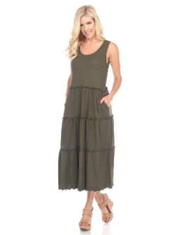 Women's Scoop Neck Tiered Midi Dress - White Mark -ChicMama Sales Store GUEST 0ebc18c4 bc6b 4f73 8f2a 9ed9c6dc98f0