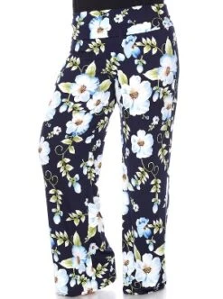 Women's Plus Size Floral Printed Palazzo Pants - White Mark -ChicMama Sales Store GUEST 1158faf3 1c0a 48a9 948f e91f0a8ee402