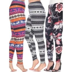 Women's Pack Of 3 Plus Size Leggings - One Size Fits Most Plus - White Mark -ChicMama Sales Store GUEST 125fd4c5 30fa 4017 8087 f33d13b5b926