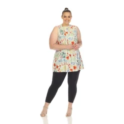 Plus Size Floral Sleeveless Tunic Top - White Mark -ChicMama Sales Store GUEST 12962d96 e270 4cb8 9663 7b92285179d8