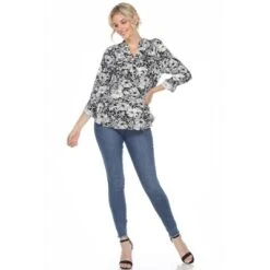 Women's Pleated Casual Floral Blouse - White Mark 11 Women's Pleated Casual Floral Blouse - White Mark -ChicMama Sales Store GUEST 145e4a3b 85c3 45ec b89f 13d0a8a0fc49