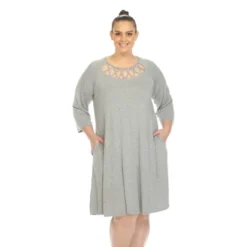 Plus Size Criss Cross Neckline Swing Dress -ChicMama Sales Store GUEST 15bf8b5c cd32 48d1 b3ae 112c86ff9c65