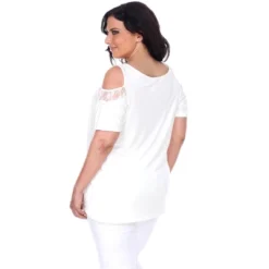 Women's Plus Size Cut Out Shoulder Bexley Tunic Top - White Mark 16 Women's Plus Size Cut Out Shoulder Bexley Tunic Top - White Mark -ChicMama Sales Store GUEST 17f29314 f376 418c b318 25fc3b09fe5a