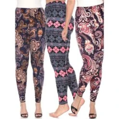 Women's Pack Of 3 Plus Size Leggings - One Size Fits Most Plus - White Mark -ChicMama Sales Store GUEST 1848e221 3805 406e 9e22 554eb2b35da4
