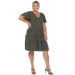 Plus Size Short Sleeve V-neck Tiered Midi Dress 17 Plus Size Short Sleeve V-neck Tiered Midi Dress -ChicMama Sales Store GUEST 1932d6a2 513f 44fb a05b 8a6f0d569f04