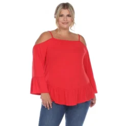 Plus Size Cold Shoulder Ruffle Sleeve Top -White Mark -ChicMama Sales Store GUEST 19e5852d a04f 4968 91ca 1d55dfa0e84d