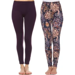 Women's Pack Of 2 Leggings - One Size Fits Most - White Mark -ChicMama Sales Store GUEST 1a546655 adac 4c19 9b9c 39419477229b