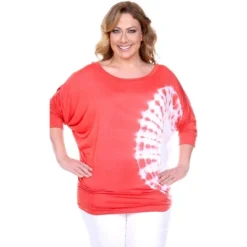 Women's Plus Size Tie Dye Tunic Top - White Mark -ChicMama Sales Store GUEST 1aa2defd b4d3 40a3 9456 60412ede8cfe