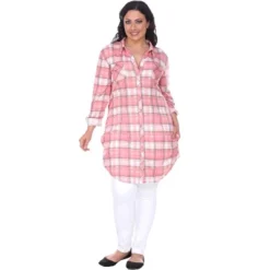 Women's Plus Size Piper Stretchy Plaid Tunic With Pockets - White Mark 20 Women's Plus Size Piper Stretchy Plaid Tunic With Pockets - White Mark -ChicMama Sales Store GUEST 1c5f5478 0920 4a23 aea0 6b28ab363626