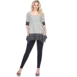 Women's Moroccan Print Aicha Tunic With Pockets - White Mark -ChicMama Sales Store GUEST 1d9c3c47 2484 42da b0d0 f7462f9c5d6c