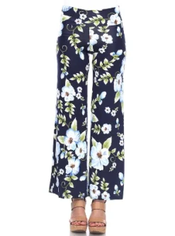 Women's Floral Printed Palazzo Pants - White Mark -ChicMama Sales Store GUEST 1e22f725 dd30 4ca2 8fc6 55ee891d6f1a
