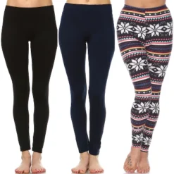 Women's Pack Of 3 Leggings - One Size Fits Most - White Mark -ChicMama Sales Store GUEST 1e953a4f c7ce 456b 8a0b 18c11ae2e7f4