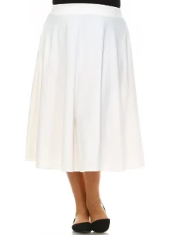 Women's Plus Size Tasmin Flare Midi Skirts - White Mark 19 Women's Plus Size Tasmin Flare Midi Skirts - White Mark -ChicMama Sales Store GUEST 1f3bf8af 1774 42a2 b107 2904380b046f