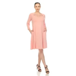 Women's Criss Cross Neckline Swing Dress -ChicMama Sales Store GUEST 1fa7b85e 8aaf 4a43 99c8 34fe075a5324