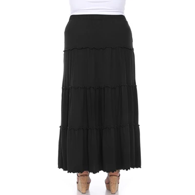 Plus Size Tiered Maxi Skirt 2 Plus Size Tiered Maxi Skirt - Image 2