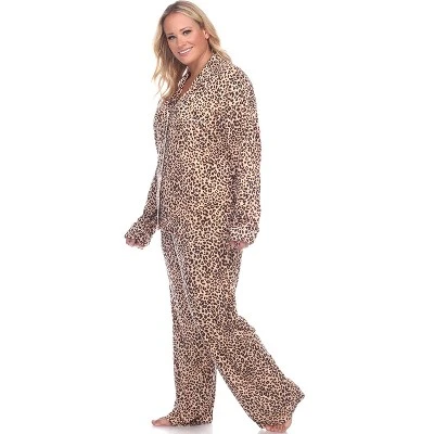 Women's Plus Size Long Sleeve Pajama Set - White Mark 6 Women's Plus Size Long Sleeve Pajama Set - White Mark - Image 6