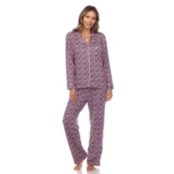 Women's Long Sleeve Heart Print Pajama Set - White Mark 12 Women's Long Sleeve Heart Print Pajama Set - White Mark -ChicMama Sales Store GUEST 23281ad6 7b13 4855 89e9 ed08846636da