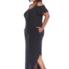Women's Plus Size Cold Shoulder Lexi Maxi Dress With Pockets - White Mark