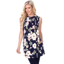 Women's Floral Printed Sleeveless Rosaleen Tunic - White Mark -ChicMama Sales Store GUEST 25143546 c14c 4dae 9e93 d29b50528d82