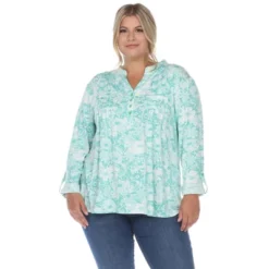 Womens Plus Pleated Long Sleeve Floral Print Blouse - White Mark 15 Womens Plus Pleated Long Sleeve Floral Print Blouse - White Mark -ChicMama Sales Store GUEST 26798b78 5639 4aad b8ef 7014e6312411