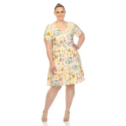 Plus Size Floral Short Sleeve Knee Length Dress 17 Plus Size Floral Short Sleeve Knee Length Dress -ChicMama Sales Store GUEST 26c0b4d9 21d7 45f2 94f3 ba73c2b4d236