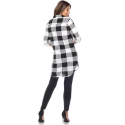 Women's Roll Tab Sleeve Plaid Buttoned Top - White Mark -ChicMama Sales Store GUEST 284b85fd 80d7 4c7e 8d08 ef6db93a1a71