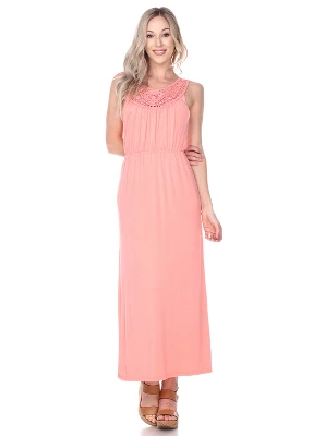 Women's Lace Neckline Katherine Maxi Dress - White Mark 12 Women's Lace Neckline Katherine Maxi Dress - White Mark - Image 12