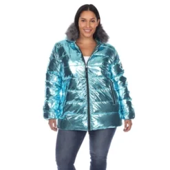 Plus Size Metallic Puffer Coat With Hoodie - White Mark 17 Plus Size Metallic Puffer Coat With Hoodie - White Mark -ChicMama Sales Store GUEST 2a96e363 360e 4be0 8ec6 72dc8f0d207a