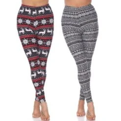 Women's Pack Of 2 Leggings - One Size Fits Most - White Mark -ChicMama Sales Store GUEST 2b5339c0 d21c 4799 9979 6c8b1b149651