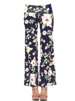 Women's Floral Printed Palazzo Pants - White Mark -ChicMama Sales Store GUEST 2bc9e7d1 187e 47b3 a67f e23cc47a45a8