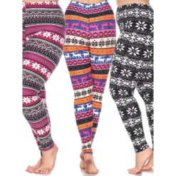 Women's Pack Of 3 Plus Size Leggings - One Size Fits Most Plus - White Mark -ChicMama Sales Store GUEST 2c7e6076 f6a8 47b6 8a88 2965b8dcd2bb