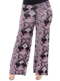 Women's Plus Size Paisley Printed Palazzo Pants - White Mark -ChicMama Sales Store GUEST 2e5c3526 905a 49f1 8341 c1934a64b9c3