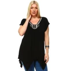 Women's Plus Size Embellished V-Neck Fenella Tunic Top - White Mark -ChicMama Sales Store GUEST 2fde4b73 430f 4427 a5a9 fbc7c54f5d54