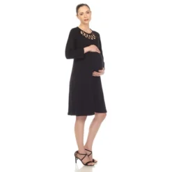 Maternity Cross Neckline Swing Dress