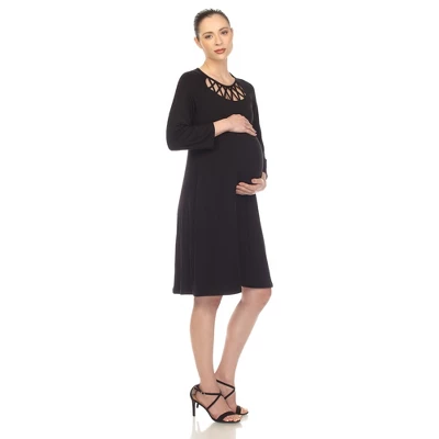 Maternity Cross Neckline Swing Dress