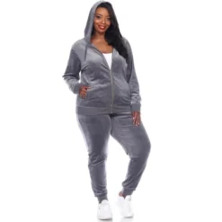 Women's Plus Size 2 Piece Velour Tracksuit Set - White Mark 17 Women's Plus Size 2 Piece Velour Tracksuit Set - White Mark -ChicMama Sales Store GUEST 32b4381e 5202 45c7 987e 9068c8bbc1f9