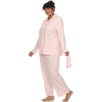 Whitemark Plus Size Three-Piece Pajama Set 2 Whitemark Plus Size Three-Piece Pajama Set - Image 2