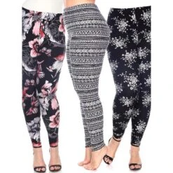 Women's Pack Of 3 Plus Size Leggings - One Size Fits Most Plus - White Mark -ChicMama Sales Store GUEST 368c54fc 6a85 43e7 9c9b 67aa056a4c34