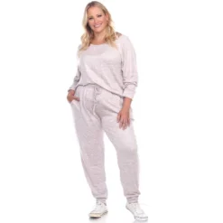 Women's Plus Size 2 Piece Lounge Set - White Mark -ChicMama Sales Store GUEST 3771d6d3 2504 4918 8bb6 6adbbdcf2cf0