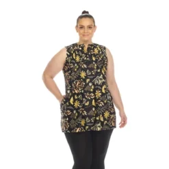 Plus Size Floral Sleeveless Tunic Top - White Mark -ChicMama Sales Store GUEST 38de6506 fb17 4fb8 83f9 02b77d5afdef