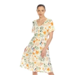 Women's Floral Short Sleeve Knee Length Dress 15 Women's Floral Short Sleeve Knee Length Dress -ChicMama Sales Store GUEST 39f4ee2a 4e70 4b64 ba5a ff7541f541d3