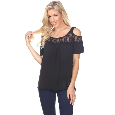 Women's Cut Out Shoulder Bexley Tunic Top - White Mark 3 Women's Cut Out Shoulder Bexley Tunic Top - White Mark - Image 3