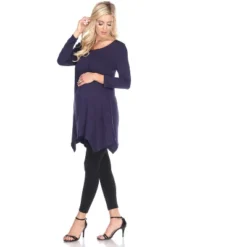 Maternity 3/4 Sleeve Kayla Tunic With Pockets - White Mark -ChicMama Sales Store GUEST 3b88bb90 6dc7 42a5 852f b9250f112420